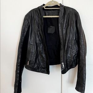 VEDA 100% Genuine Leather Moto Jacket